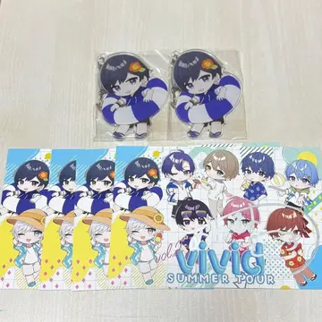 아오키바 가수 아크릴 키링 사인 포함 엽서 카세트