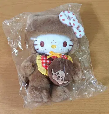 산리오 헬로키티 몽치치 봉제 인형 깅엄 체크 키티