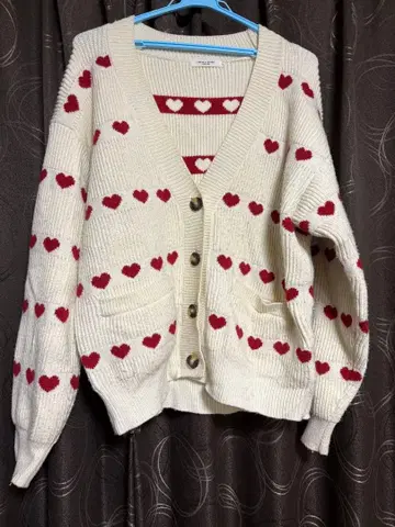하트 니트 가디건 프릭스스토어