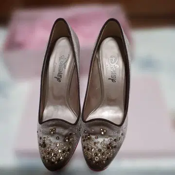 Disney 비쥬 포함 실버 하이힐