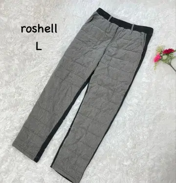 로쉘 [ L ] 캐주얼 팬츠 퀼팅 팬츠 허리밴딩 바이컬러