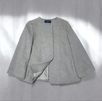 SHIPS 쉽스 노카라 숏코트 울 그레이지