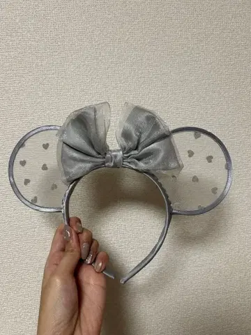 실버 하트 무늬 머리띠