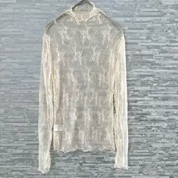 카리스 엔젤 비침 레이스 상의 S-M 올 패턴 페미닌 걸리시