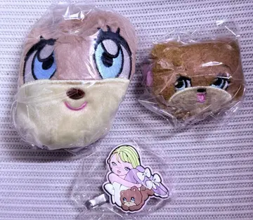 foxy illustrations Bear 페이스 파우치 클립 등