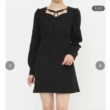 eatme 데콜테 리본 원피스