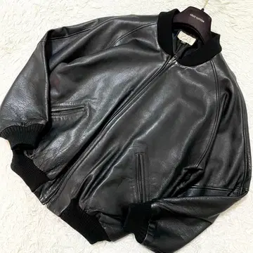 컨디션 최상 서클 가죽 자켓 MA-1 블랙 봄버 자켓 L 사이즈