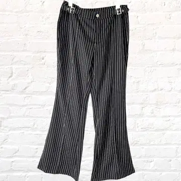 SHEIN 쉬인 와이드 팬츠 하이웨스트 스트라이프 모노톤 롱 레그