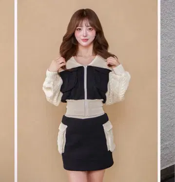 Darich 니트 콤비 맨투맨 셋업