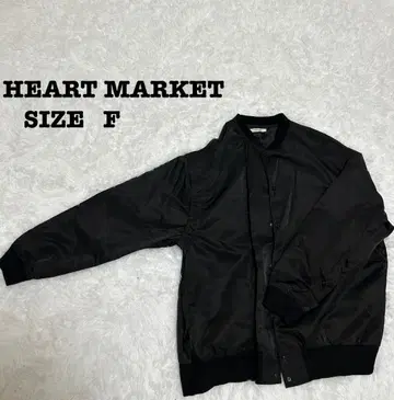 HEART MARKET 노카라 블루종 F 블랙[302]
