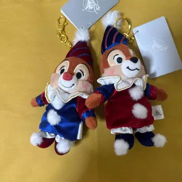 디즈니 칩앤데일 봉제 인형 키링 PIERROT 코스튬