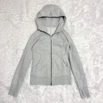 룰루레몬 후드 부착 지퍼 후드티 그레이 사이즈 4