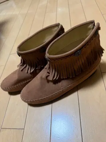 브라운 프린지 부츠 L 사이즈