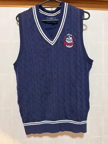 Callaway 니트 베스트 네이비 남성용 L 사이즈