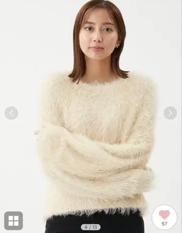 [ 미사용 새상품 ] 미라 오웬 2025AW 키라키라 샤기 니트