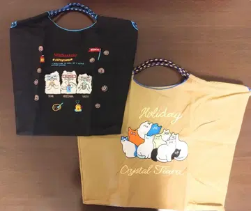 에코백 네코마루케 고양이 패턴 백 2