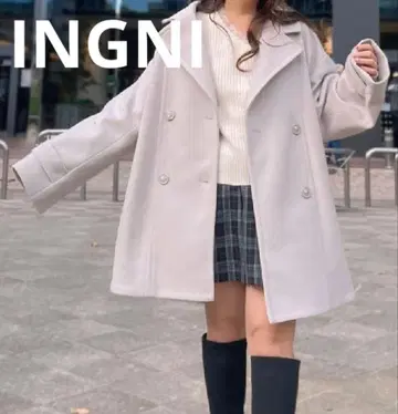 미사용 새상품 INGNI W 코쿤 코트 그레이지