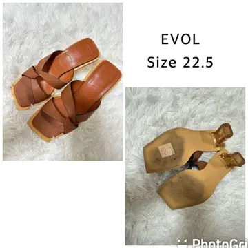 EVOL 샌들 사이즈 22.5 브라운