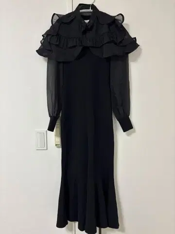 릴리 브라운 케이프 세트 니트 원피스