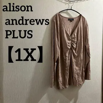 alison andrews PLUS [ 1X ] 베이지 긴팔 상의 심플