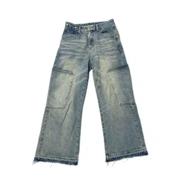 CONP 젠더프리 라이트 블루 와이드 레그 청바지