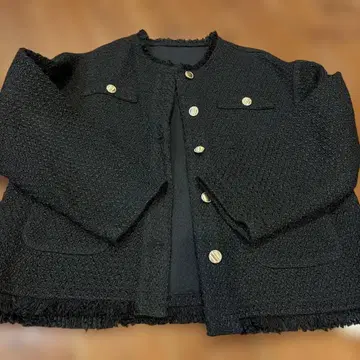 새상품 택 포함 블랙 노카라 자켓 L