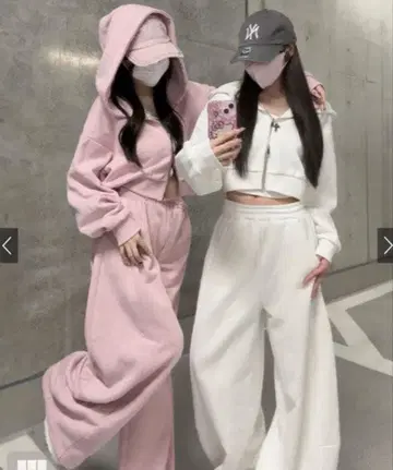 더블 지퍼 후드티 x 와이드 팬츠 속기모 맨투맨 [ru1331]