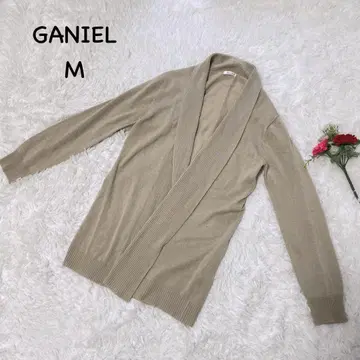 가니엘 [ M ] 가디건 긴팔 리브 니트 버튼리스 탑 겉옷 세탁 가능