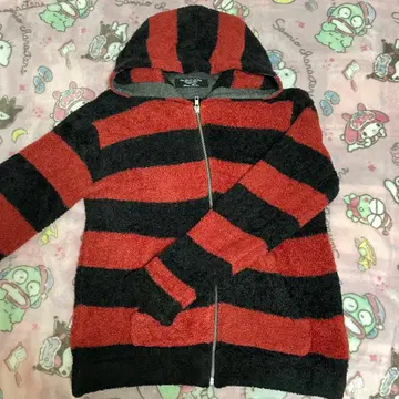 RNA 빨검 보더 후드티 Y2K 펑크 고딕