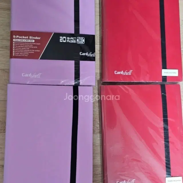 카드쉘 9포켓 일반 바인더 앨범 4개