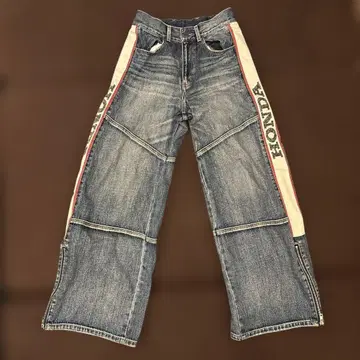 HONDA moussy 콜라보 와이드 레그 데님