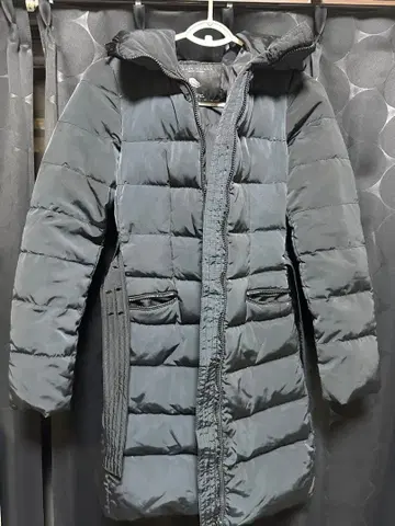 그레이 퀼팅 다운 자켓