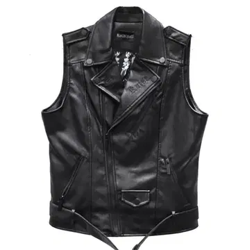 가죽 베스트 가죽 자켓 시크 스타일 펑크 고딕 Y2K 그런지