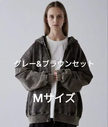 CLEL 헤비 웨이트 로고 자수 풀 집업 후드티