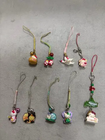 지역 한정 키티 스트랩 8개 세트 10년 이상 레트로