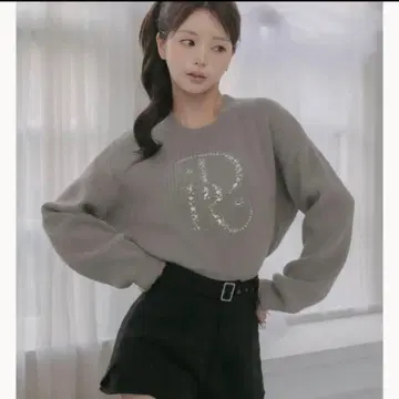 다리치 DR 비쥬 볼륨 리브 니트탑