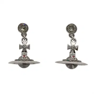 실버 한쪽용 귀걸이 원형 디자인