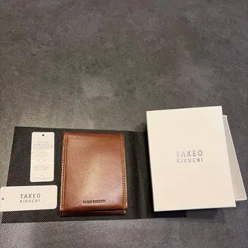 TAKEO KIKUCHI 접이식 지갑 브라운
