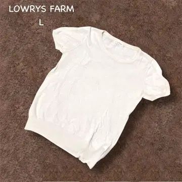 로리즈팜 [ L ] 반팔 티셔츠 화이트 코튼 워셔블 노멀코어
