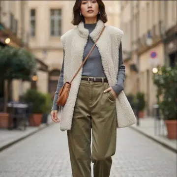 안누크 anuke 에코 퍼 베스트 미사용 새상품 보아