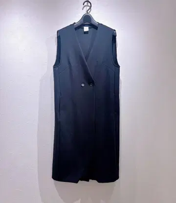 [ 새상품급 ] PUPULA 더블 브레스트 베스트 슬리브리스 네이비 M