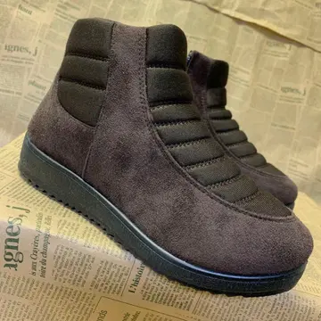 새상품 여성용 22.5cm 보아 안감 발수 경량 숏부츠 브라운 6484