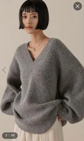 [ 새상품 미사용 / 택 포함 ] LOWRYSFARM 아제 V 튜닉 니트