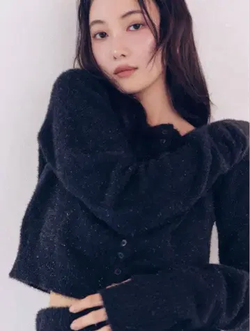 Andequal glitter long sleeve cardigan