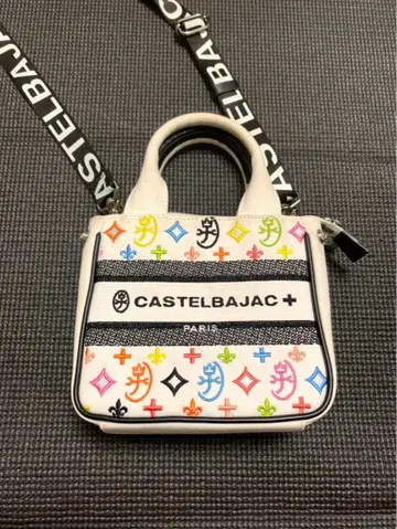 CASTELBAJAC 미니 토트 숄더백 화이트 멀티 컬러