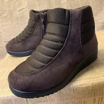 새상품 여성용 22.5cm 경량 보아 안감 숏부츠 브라운 6484