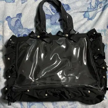 이타백 자카마트 A3 프릴 토트백 블랙