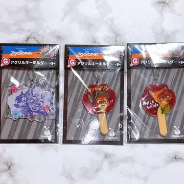 주토피아 해피 복권 아크릴 키링 캔뱃지