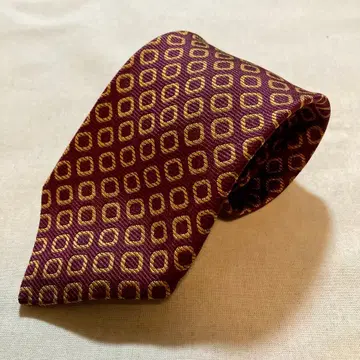 EZ by ZEGNA 제냐 넥타이 코몬 무늬 와인 레드
