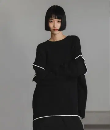 LOWRYS FARM 2WAY 하이 컬러 스티치 풀오버